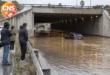 Floodwater fills an AP-7 tunnel in southern Alicante.