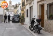Quiet Cehegín street near a police drug operation