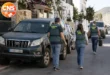 Guardia Civil arrest scene in Almería street