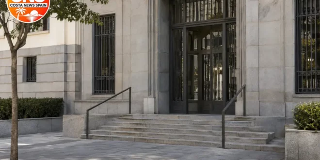 Plain official building entrance in daylight