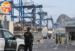 Container terminal at Algeciras port in daylight
