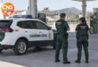 Guardia Civil officers outside a petrol station in Valencia