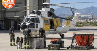 Helicopter maintenance area near Málaga after Infoca theft case