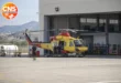 Helicopter parked at a Málaga aviation facility