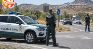 Guardia Civil at the A-367 junction near Teba