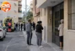 Residential block entrance in Alicante after a stabbing incident