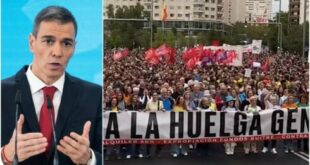 WATCH: Hundreds of thousands flood Madrid streets in general strike protest after Pedro Sanchez’s housing reforms blocked in Congress