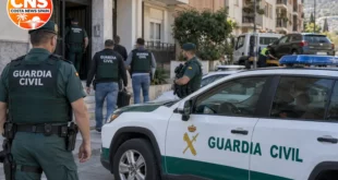 Guardia Civil officers during Granada raid on suspected gang