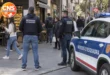 Mossos officers in Collblanc near the market street