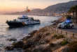 Guardia Civil patrol boat near the coast in Cartagena, Murcia.