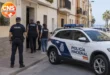 Police officers outside a house after a Gandía drug raid