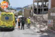Collapsed wall at a Salobreña housing construction site