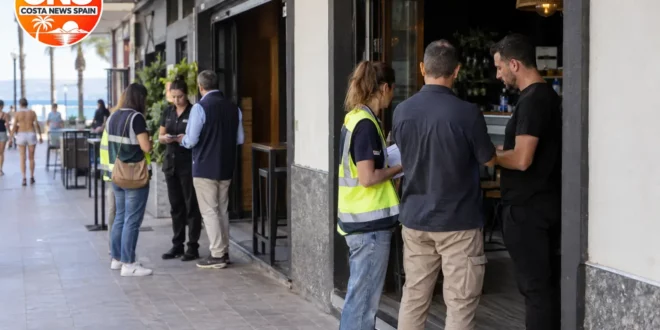 Police inspection outside nightlife venues in Mazarrón