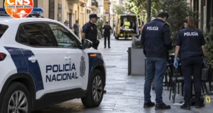 Málaga street scene after violent assault investigation